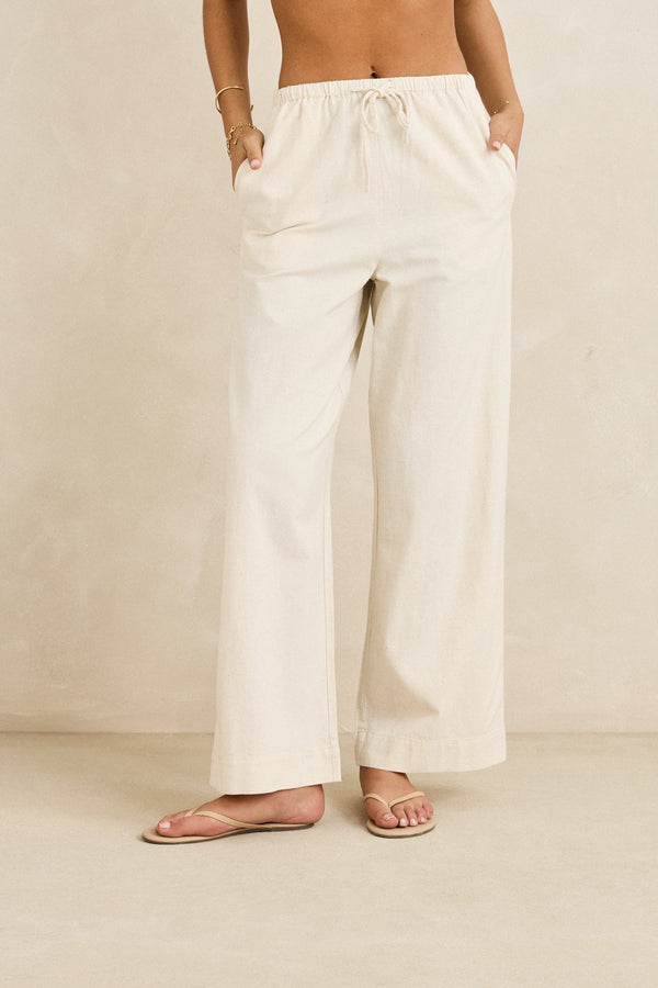 Classic Drawstring Pant Oat