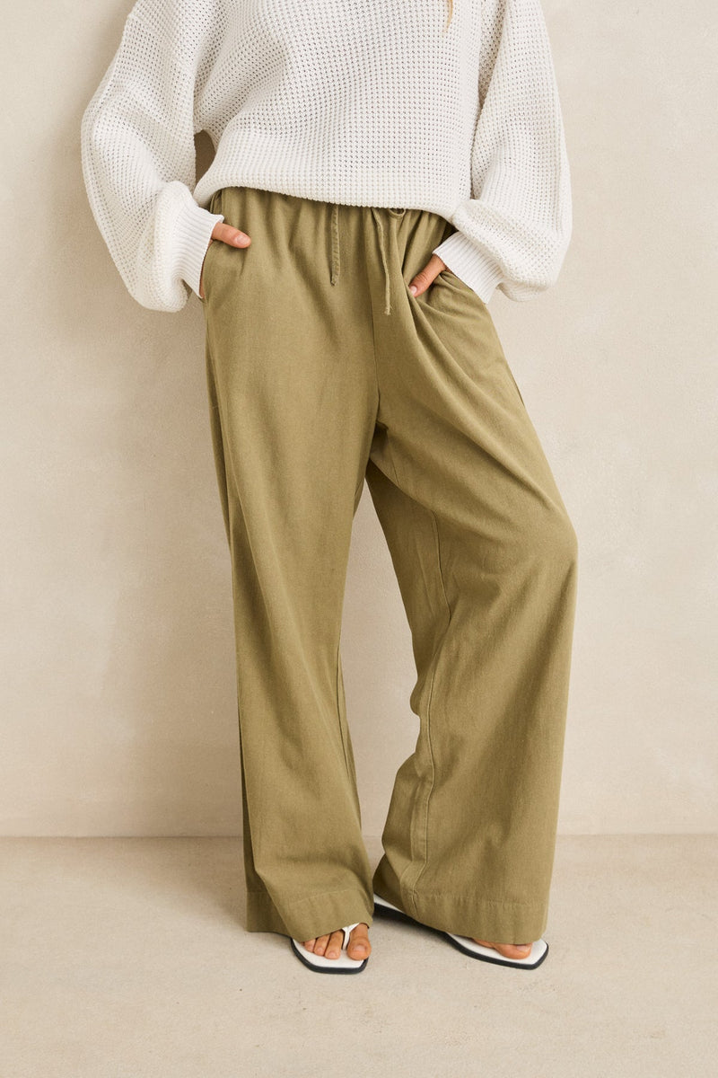 Classic Drawstring Pant Olive