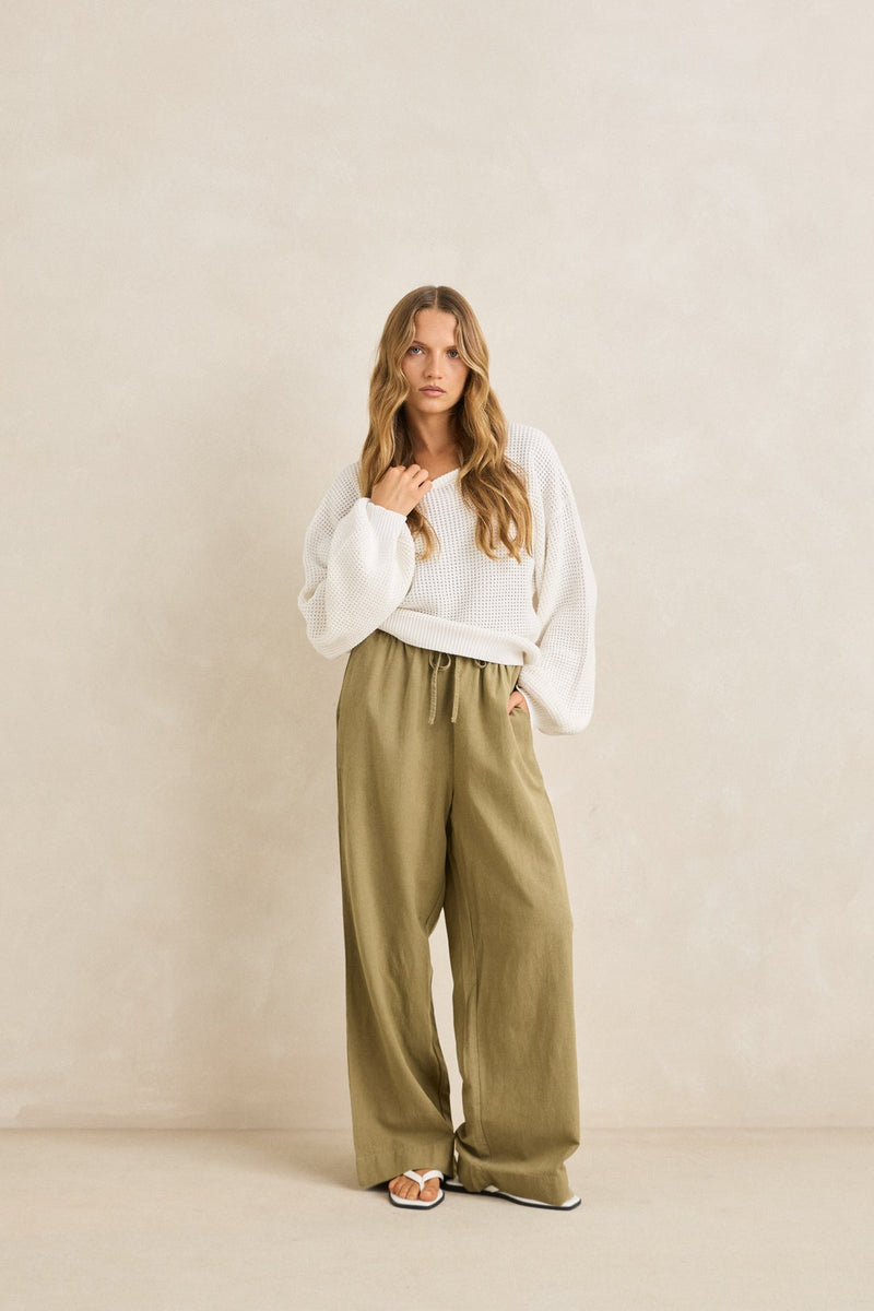 Classic Drawstring Pant Olive