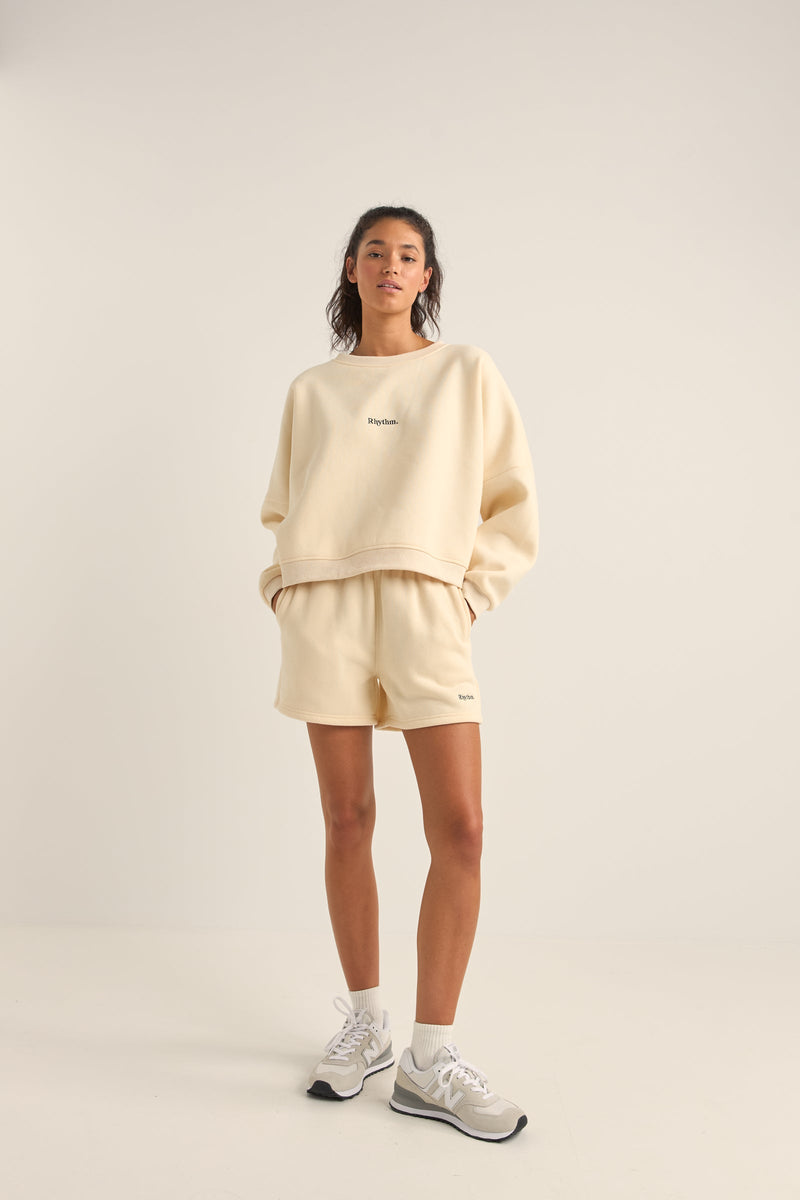 Logo Crew Neck Fleece Oat