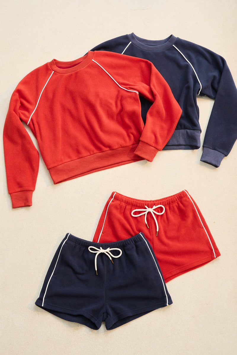 Pipe Polar Fleece Short Cherry