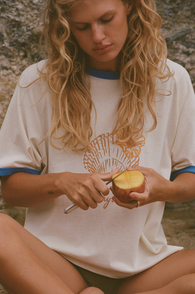 Sunrise Seashell Ringer Tee