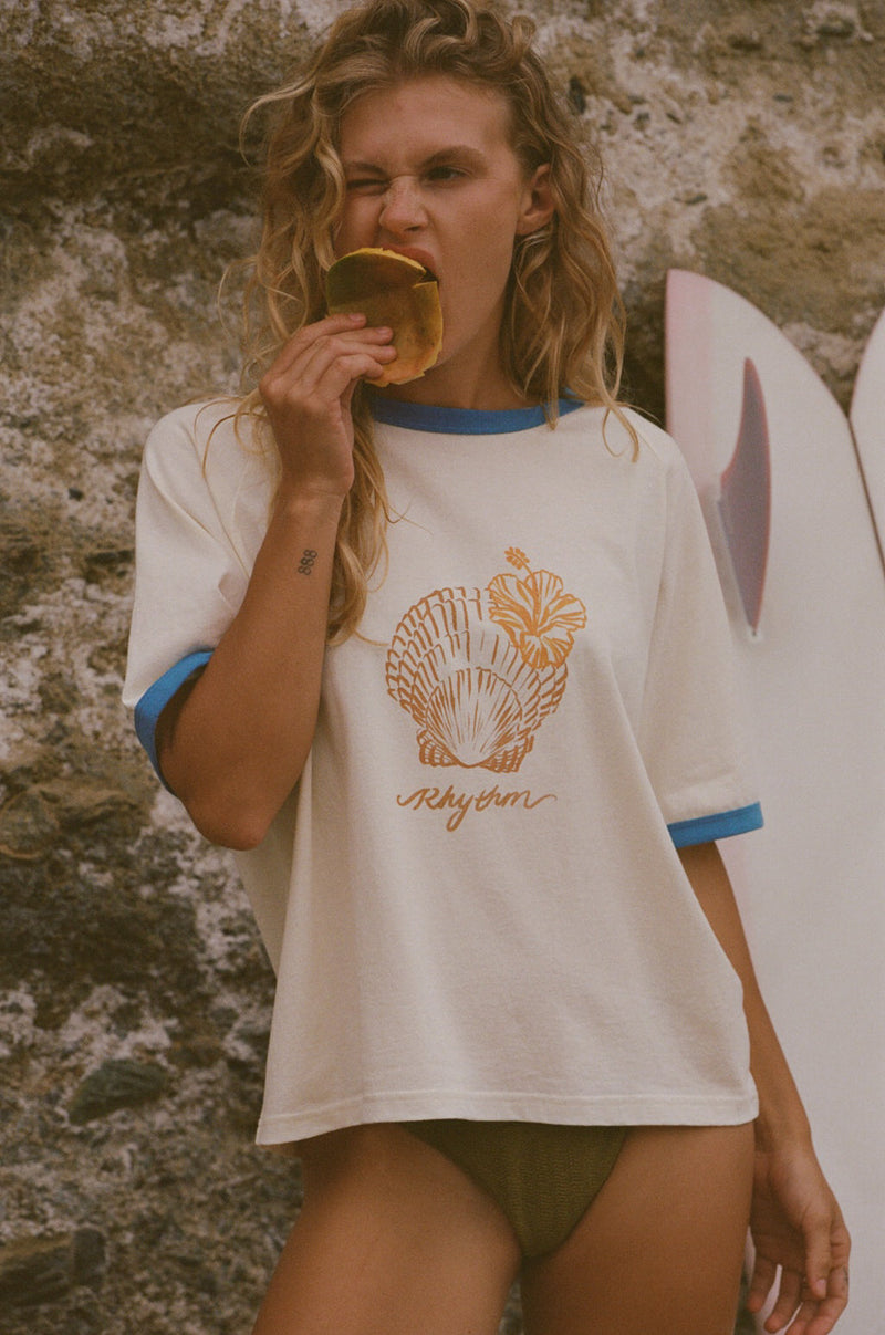 Sunrise Seashell Ringer Tee