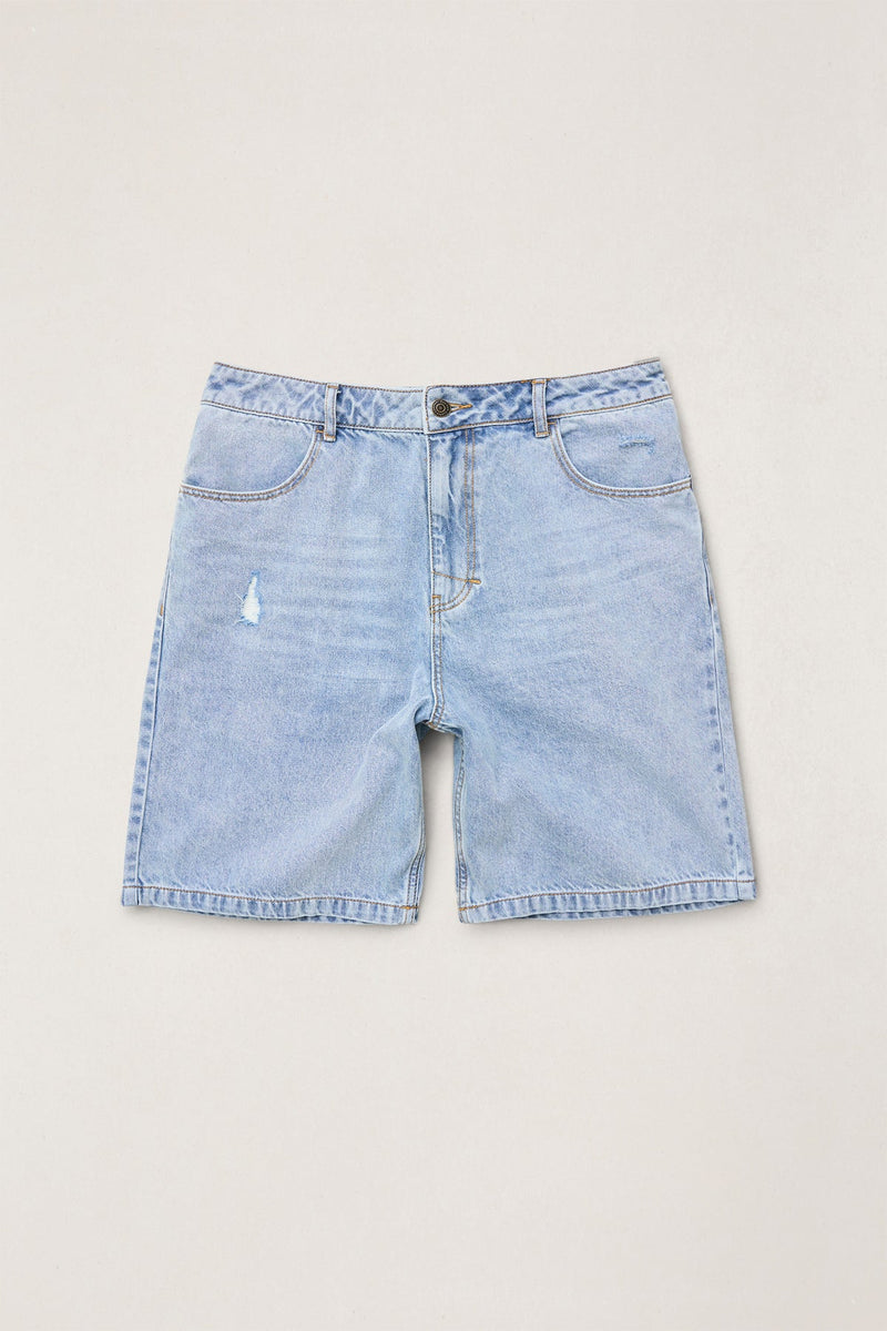Subtle Distress Short Blue