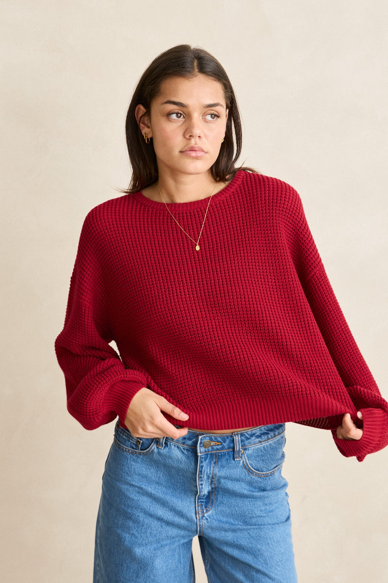 Classic Knit Jumper Sangria