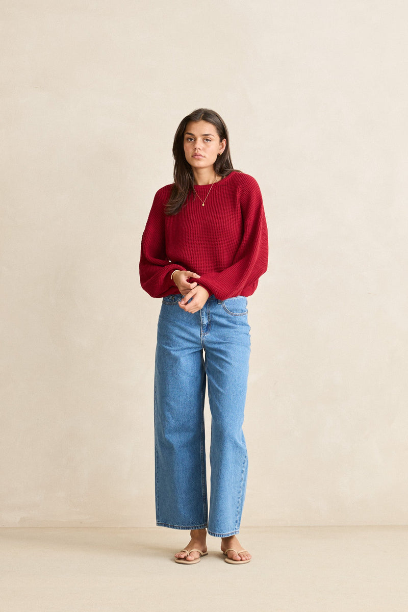 Classic Knit Jumper Sangria
