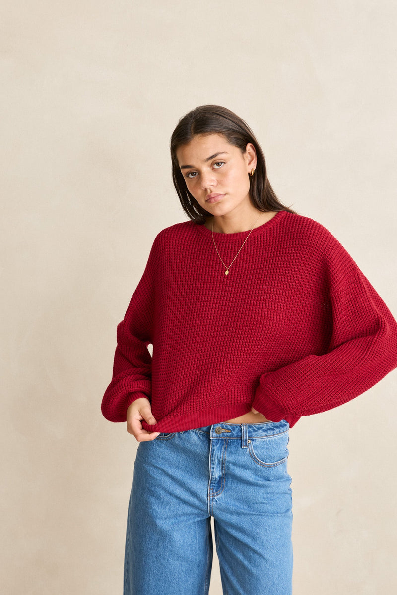 Classic Knit Jumper Sangria