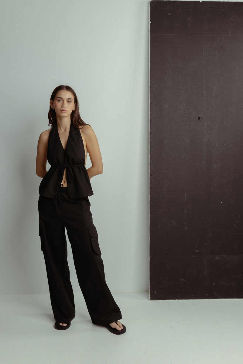 Cove Halter Top Black