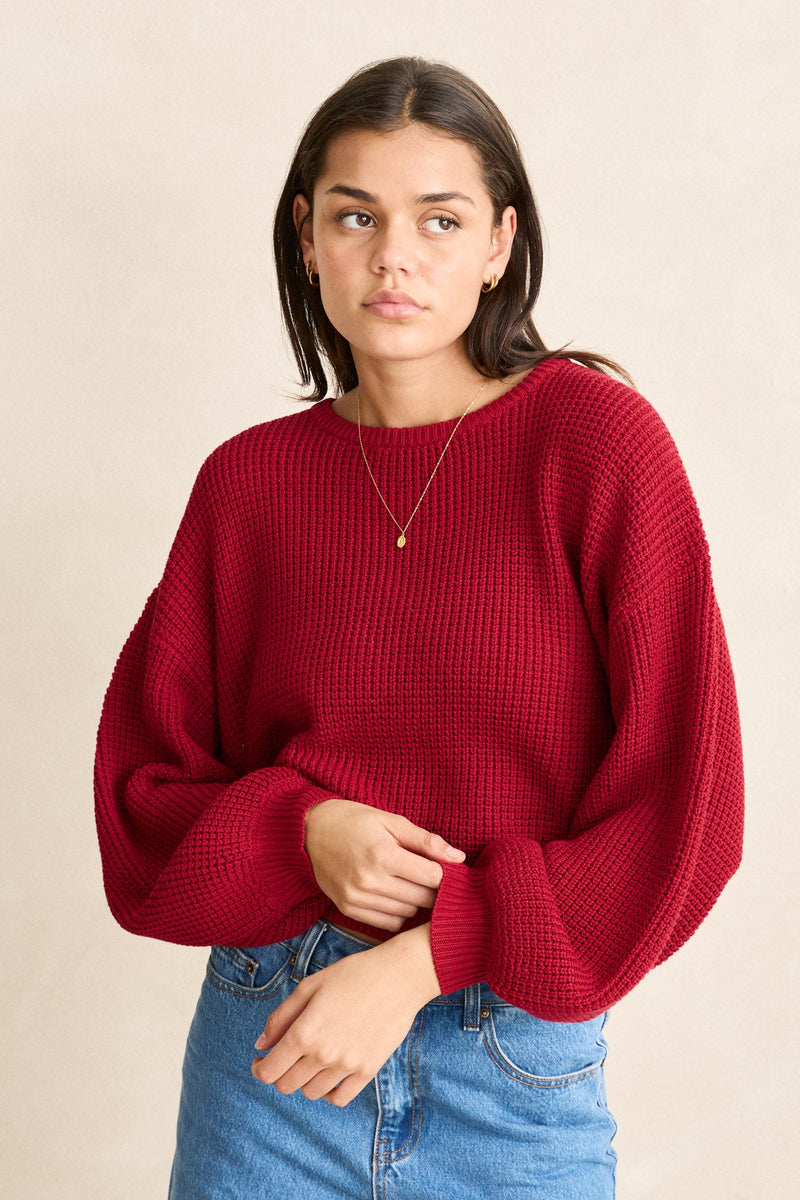 Classic Knit Jumper Sangria