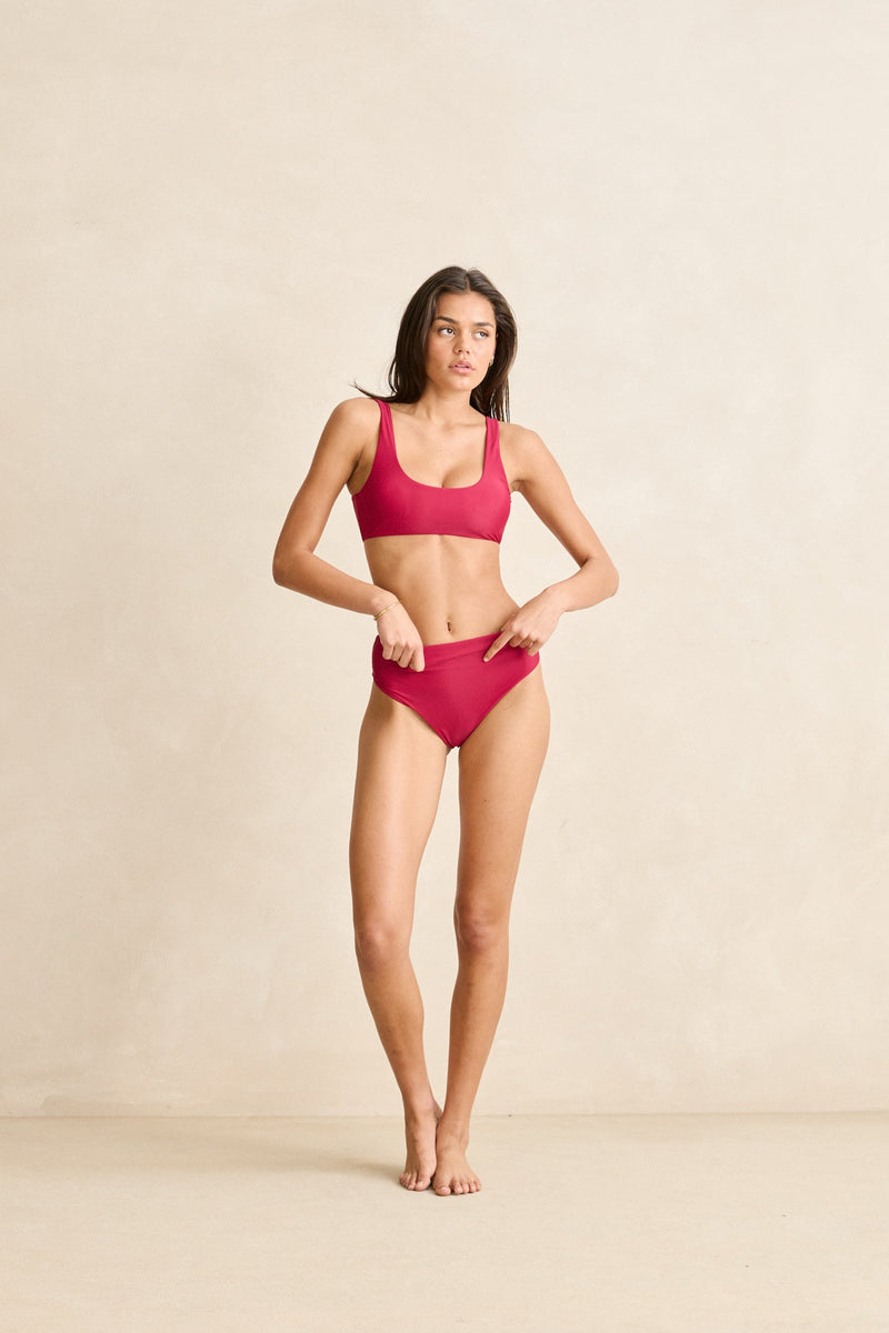 Classic Hi Waist Pant Sangria