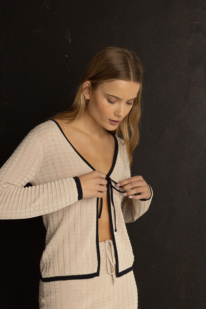 Seaside Long Sleeve Knit Top Oat