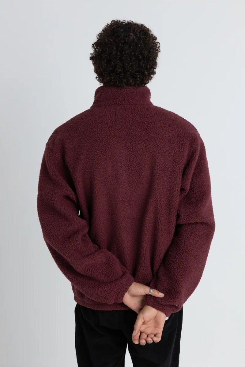 Sherpa Zip Thru Fleece Oxblood