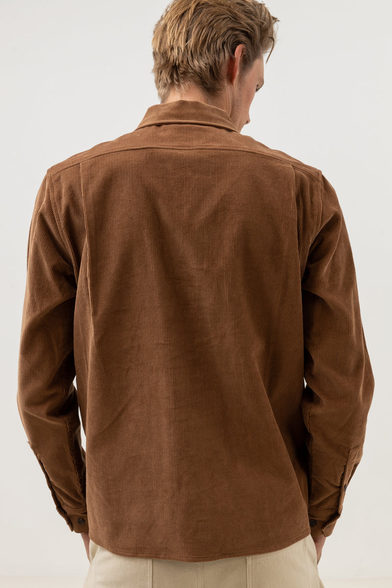 Corduroy LS Shirt Brown