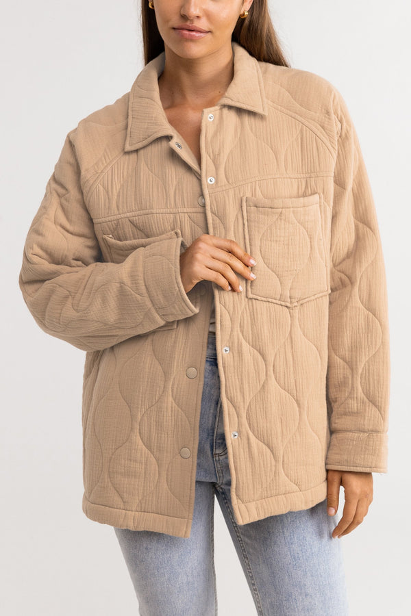 Rhodes Quilted Jacket Camel