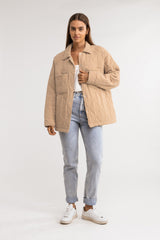 Rhodes Quilted Jacket Camel