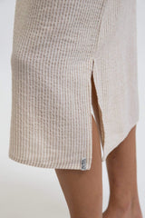 Serena Slip Midi Skirt Natural