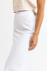 Serena Midi Skirt White